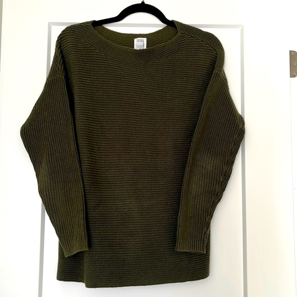 CORE Life Oversized Knit Sweater in Dark Green
